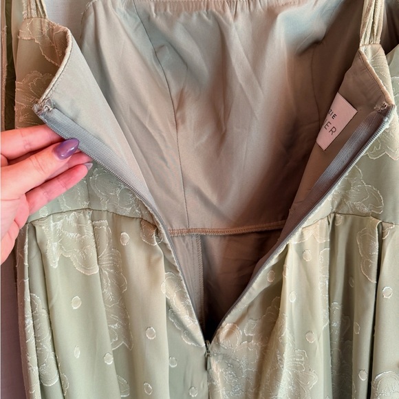 Azazie Anesa Celadon Green Floral Maxi Dress - Picture 3 of 5